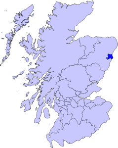 See the blue blob? Thats Aberdeen, tho the city is much smaller than that. 